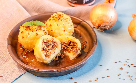 Vegane Grammelknödel mit Bio PORK TASTE