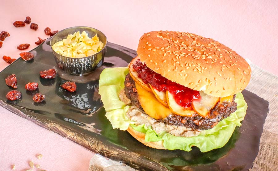 Veganer Wild-Burger mit Wild Taste