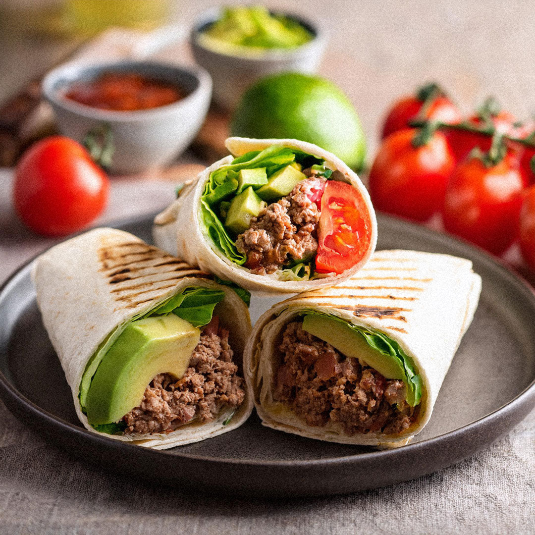 Challenge Tag 12/30: Gefüllte Wraps mit Red Umami Hack und würziger Sauce