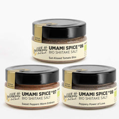 3er Set Goldblatt Bio Umami Spices No. 6 bis 8. Shiitake Salze