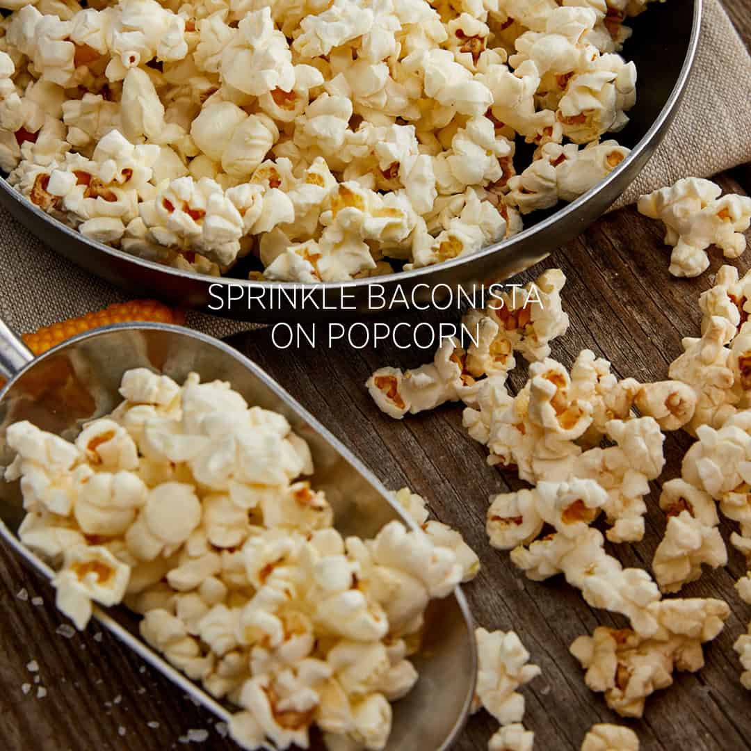 Baconista Pulver auf Popcorn